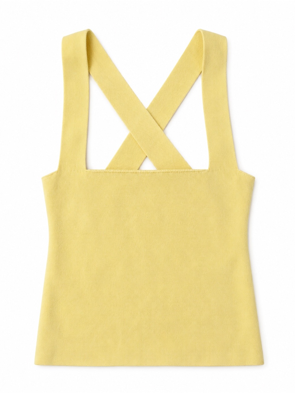 Le Lis Lemon Cross-Back Knit Tank
